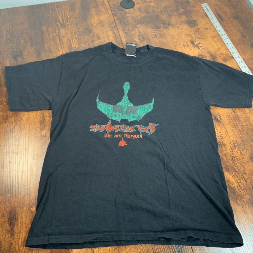Vintage Y2K Star Trek We Are Klingon‎ T-shirt Size Large